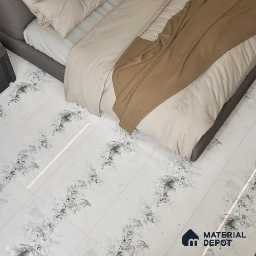 Marble Wall & Floor Tile TL 05118 B Marblis Blizzard Shine 4 ft x 2 ft Vitrified Endless Glossy Finish - 9 mm (Random 4) | Suitable for Living Room, Bedroom & Bathroom