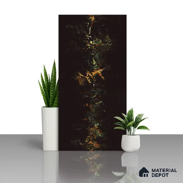 Marble Wall & Floor Tile TL 05118 Marblis Eclipse 4 ft x 2 ft Vitrified Endless High Gloss Finish - 9 mm (Random 4) | Suitable for Living Room, Bedroom & Bathroom