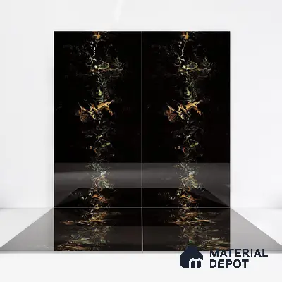 Marble Wall & Floor Tile TL 05118 Marblis Eclipse 4 ft x 2 ft Vitrified Endless High Gloss Finish - 9 mm (Random 4) | Suitable for Living Room, Bedroom & Bathroom