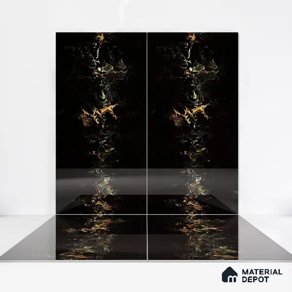 Marble Wall & Floor Tile TL 05118 Marblis Eclipse 4 ft x 2 ft Vitrified Endless High Gloss Finish - 9 mm (Random 4) | Suitable for Living Room, Bedroom & Bathroom