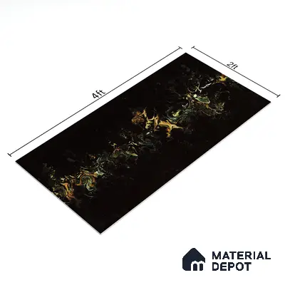 Marble Wall & Floor Tile TL 05118 Marblis Eclipse 4 ft x 2 ft Vitrified Endless High Gloss Finish - 9 mm (Random 4) | Suitable for Living Room, Bedroom & Bathroom