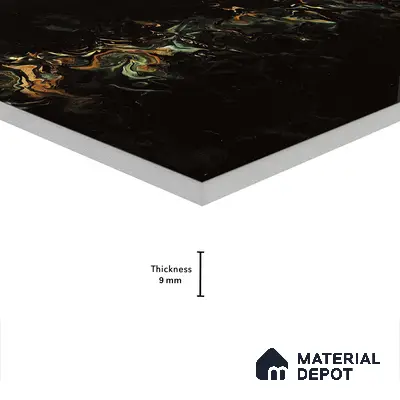 Marble Wall & Floor Tile TL 05118 Marblis Eclipse 4 ft x 2 ft Vitrified Endless High Gloss Finish - 9 mm (Random 4) | Suitable for Living Room, Bedroom & Bathroom