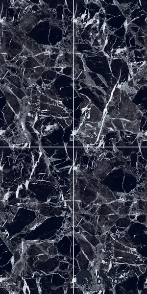 Marble Wall & Floor Tile TL 05151 Marblis Midnight Elegance 4 ft x 2 ft Vitrified Endless High Gloss Finish - 9 mm (Random 4) | Suitable for Living Room, Bedroom & Bathroom