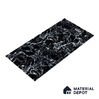 Marble Wall & Floor Tile TL 05151 Marblis Midnight Elegance 4 ft x 2 ft Vitrified Endless High Gloss Finish - 9 mm (Random 4) | Suitable for Living Room, Bedroom & Bathroom