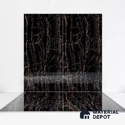 Marble Wall & Floor Tile TL 05153 Marblis Onyx Whisper 4 ft x 2 ft Vitrified  High Gloss Finish - 9 mm (Random 6) | Suitable for Living Room, Bedroom & Bathroom
