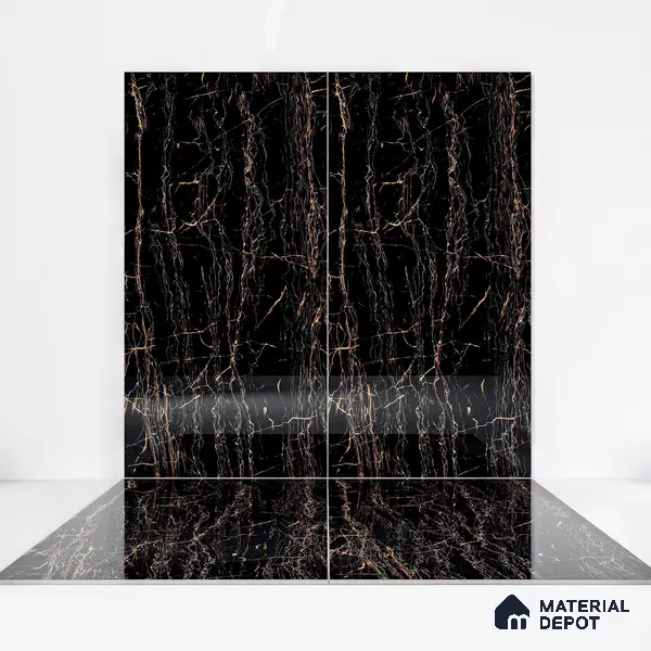 Marble Wall & Floor Tile TL 05153 Marblis Onyx Whisper 4 ft x 2 ft Vitrified  High Gloss Finish - 9 mm (Random 6) | Suitable for Living Room, Bedroom & Bathroom
