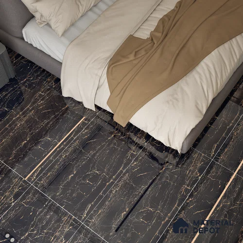 Marble Wall & Floor Tile TL 05153 Marblis Onyx Whisper 4 ft x 2 ft Vitrified  High Gloss Finish - 9 mm (Random 6) | Suitable for Living Room, Bedroom & Bathroom