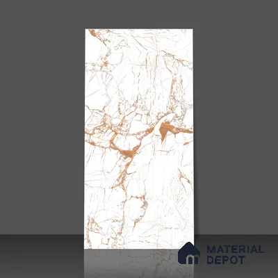Marble Wall & Floor Tile TL 05117 B Marblis Italino Raven Light 4 ft x 2 ft Vitrified Endless High Gloss Finish - 9 mm (Random 4) | Suitable for Living Room, Bedroom & Bathroom