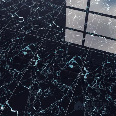 Marble Wall & Floor Tile TL 05154 Marblis Shadow Vein 4 ft x 2 ft Vitrified Endless High Gloss Finish - 9 mm (Random 4) | Suitable for Living Room, Bedroom & Bathroom