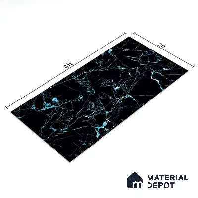 Marble Wall & Floor Tile TL 05154 Marblis Shadow Vein 4 ft x 2 ft Vitrified Endless High Gloss Finish - 9 mm (Random 4) | Suitable for Living Room, Bedroom & Bathroom