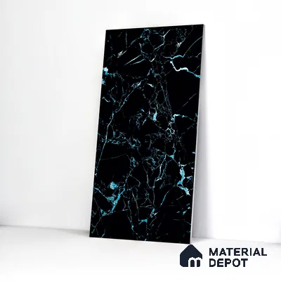 Marble Wall & Floor Tile TL 05154 Marblis Shadow Vein 4 ft x 2 ft Vitrified Endless High Gloss Finish - 9 mm (Random 4) | Suitable for Living Room, Bedroom & Bathroom