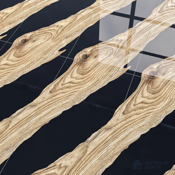 Wood Wall & Floor Tile TL 05150 Mokuzai Hazelwood 4 ft x 2 ft Vitrified Endless High Gloss Finish - 9 mm (Random 2) | Suitable for Living Room, Bedroom & Bathroom