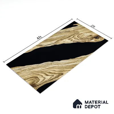Wood Wall & Floor Tile TL 05150 Mokuzai Hazelwood 4 ft x 2 ft Vitrified Endless High Gloss Finish - 9 mm (Random 2) | Suitable for Living Room, Bedroom & Bathroom