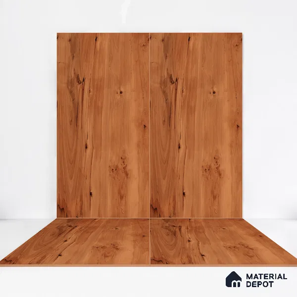 Wooden Wall & Floor Tile TL 05165 Mokuzai Amber Vein 4 ft x 2 ft Vitrified Laminate Matte Finish - 9 mm (Random 4) | Suitable for Living Room, Bedroom & Bathroom