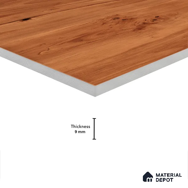 Wooden Wall & Floor Tile TL 05165 Mokuzai Amber Vein 4 ft x 2 ft Vitrified Laminate Matte Finish - 9 mm (Random 4) | Suitable for Living Room, Bedroom & Bathroom