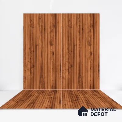 Wooden Wall Tile TL 05122 B Mokuzai Bronze Timber 4 ft x 2 ft Vitrified Laminate Stripe Matte Finish - 9 mm (Random 3) | Suitable for Living Room, Bedroom & Bathroom