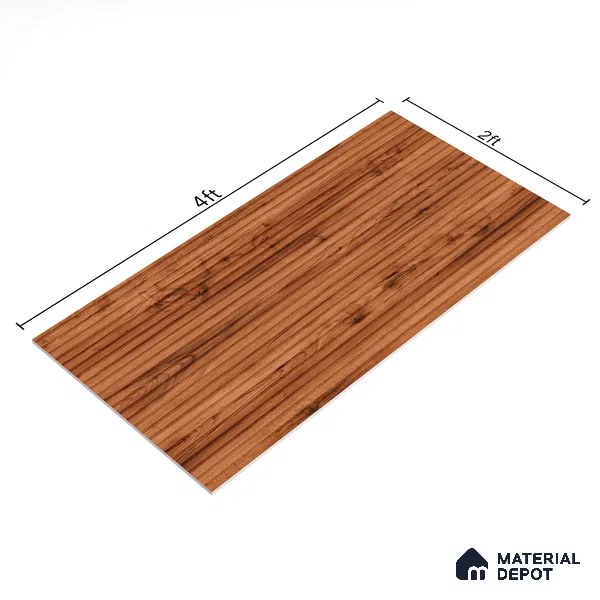 Wooden Wall Tile TL 05122 B Mokuzai Bronze Timber 4 ft x 2 ft Vitrified Laminate Stripe Matte Finish - 9 mm (Random 3) | Suitable for Living Room, Bedroom & Bathroom
