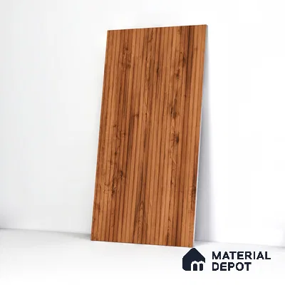 Wooden Wall Tile TL 05122 B Mokuzai Bronze Timber 4 ft x 2 ft Vitrified Laminate Stripe Matte Finish - 9 mm (Random 3) | Suitable for Living Room, Bedroom & Bathroom