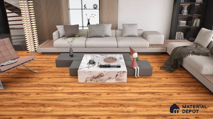 Wooden Wall Tile TL 05122 B Mokuzai Bronze Timber 4 ft x 2 ft Vitrified Laminate Stripe Matte Finish - 9 mm (Random 3) | Suitable for Living Room, Bedroom & Bathroom