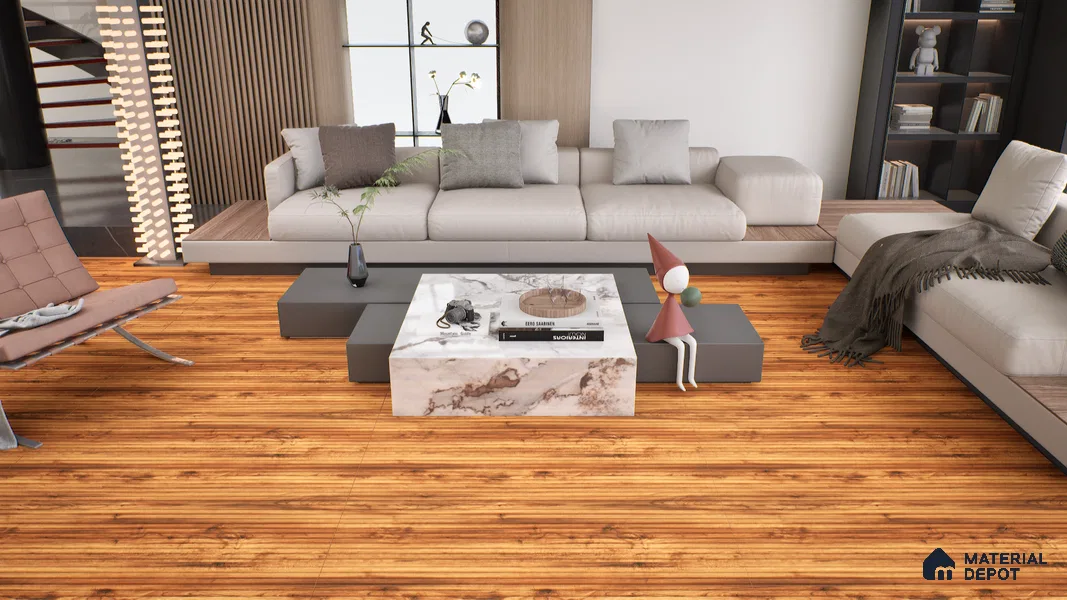 Wooden Wall Tile TL 05122 B Mokuzai Bronze Timber 4 ft x 2 ft Vitrified Laminate Stripe Matte Finish - 9 mm (Random 3) | Suitable for Living Room, Bedroom & Bathroom