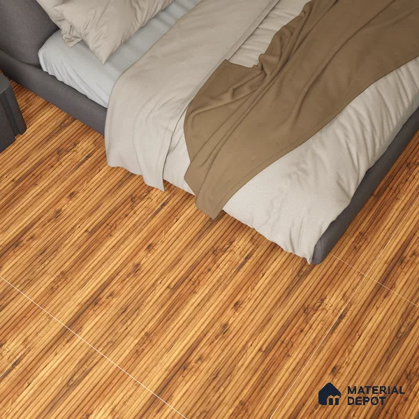 Wooden Wall Tile TL 05122 B Mokuzai Bronze Timber 4 ft x 2 ft Vitrified Laminate Stripe Matte Finish - 9 mm (Random 3) | Suitable for Living Room, Bedroom & Bathroom