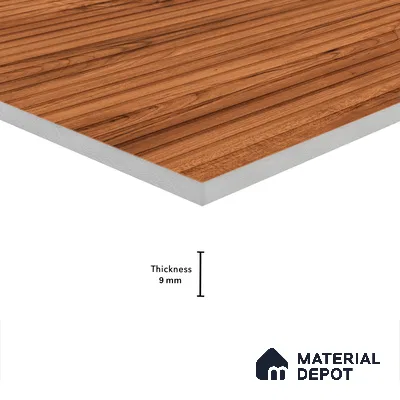 Wooden Wall Tile TL 05122 B Mokuzai Bronze Timber 4 ft x 2 ft Vitrified Laminate Stripe Matte Finish - 9 mm (Random 3) | Suitable for Living Room, Bedroom & Bathroom