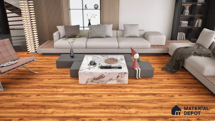 Wooden Wall & Floor Tile TL 05122 Mokuzai Bronze Timber 4 ft x 2 ft Vitrified Laminate Matte Finish - 9 mm (Random 3) | Suitable for Living Room, Bedroom & Bathroom