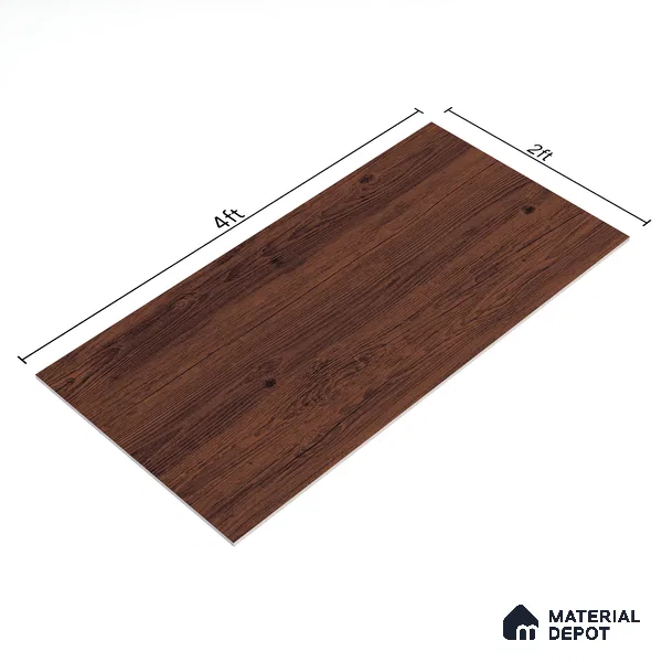 Wooden Wall & Floor Tile TL 05163 Mokuzai Cocoa Blend 4 ft x 2 ft Vitrified Laminate Matte Finish - 9 mm (Random 3) | Suitable for Living Room, Bedroom & Bathroom