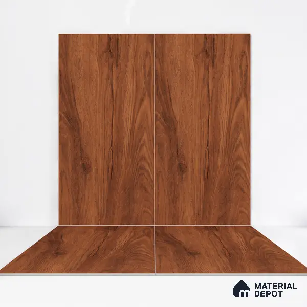 Wooden Wall & Floor Tile TL 05162 Mokuzai Espresso Grain 4 ft x 2 ft Vitrified Laminate Matte Finish - 9 mm (Random 3) | Suitable for Living Room, Bedroom & Bathroom