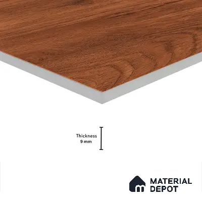 Wooden Wall & Floor Tile TL 05162 Mokuzai Espresso Grain 4 ft x 2 ft Vitrified Laminate Matte Finish - 9 mm (Random 3) | Suitable for Living Room, Bedroom & Bathroom