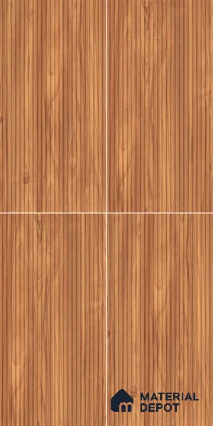 Wooden Wall Tile TL 05121 B Mokuzai Maple Veil 4 ft x 2 ft Vitrified Laminate Stripe Matte Finish - 9 mm (Random 2) | Suitable for Living Room, Bedroom & Bathroom