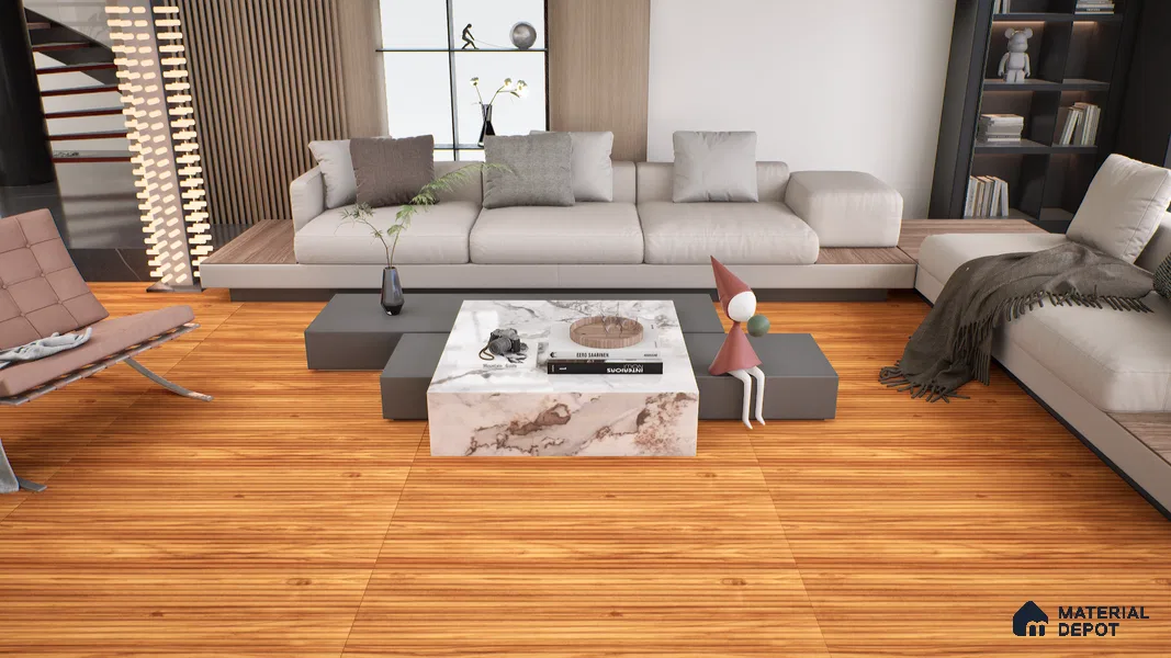 Wooden Wall Tile TL 05121 B Mokuzai Maple Veil 4 ft x 2 ft Vitrified Laminate Stripe Matte Finish - 9 mm (Random 2) | Suitable for Living Room, Bedroom & Bathroom
