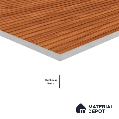 Wooden Wall Tile TL 05121 B Mokuzai Maple Veil 4 ft x 2 ft Vitrified Laminate Stripe Matte Finish - 9 mm (Random 2) | Suitable for Living Room, Bedroom & Bathroom