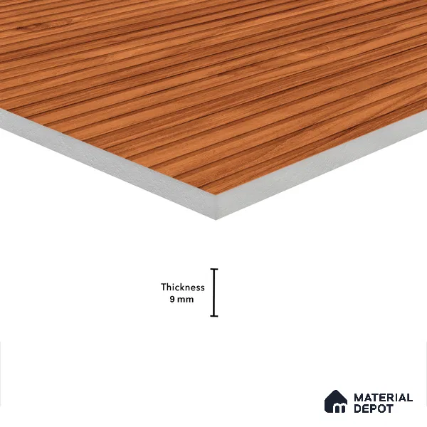 Wooden Wall Tile TL 05121 B Mokuzai Maple Veil 4 ft x 2 ft Vitrified Laminate Stripe Matte Finish - 9 mm (Random 2) | Suitable for Living Room, Bedroom & Bathroom