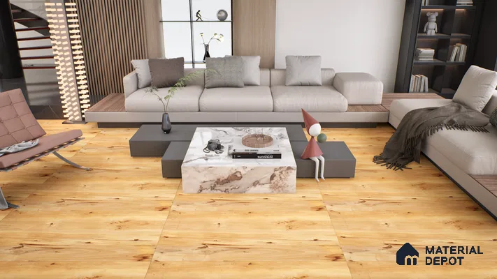 Wooden Wall & Floor Tile TL 05164 Mokuzai Pinewood 4 ft x 2 ft Vitrified Laminate Matte Finish - 9 mm (Random 4) | Suitable for Living Room, Bedroom & Bathroom