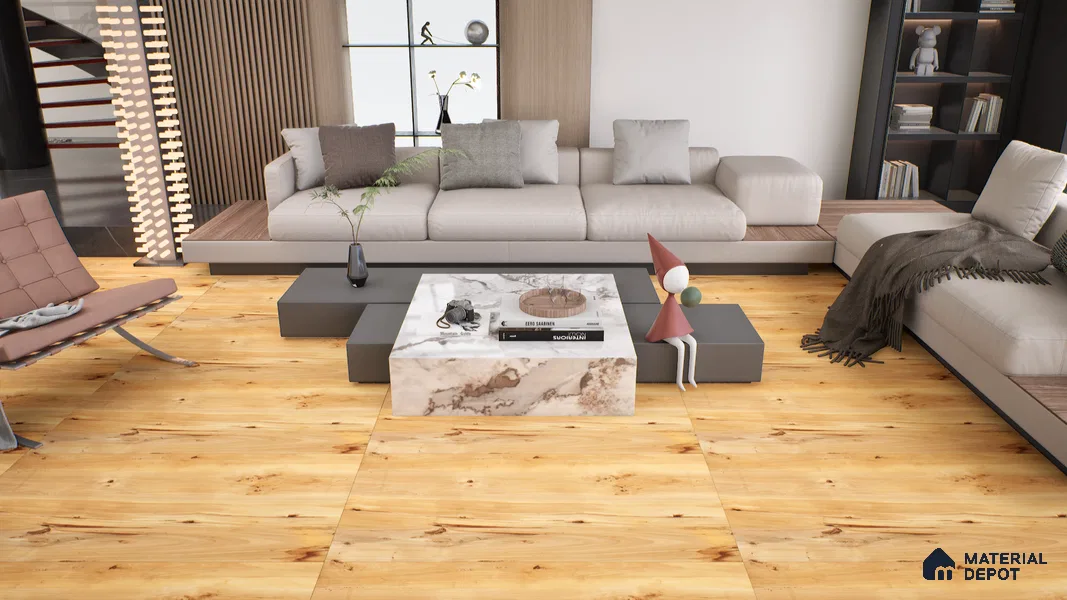 Wooden Wall & Floor Tile TL 05164 Mokuzai Pinewood 4 ft x 2 ft Vitrified Laminate Matte Finish - 9 mm (Random 4) | Suitable for Living Room, Bedroom & Bathroom