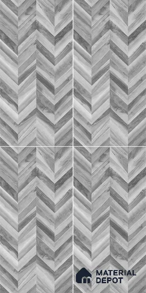 Wooden Wall & Floor Tile TL 05123 B Mokuzai Charcoal Mist 4 ft x 2 ft Vitrified Endless Matte Finish - 9 mm  | Suitable for Living Room, Bedroom & Bathroom