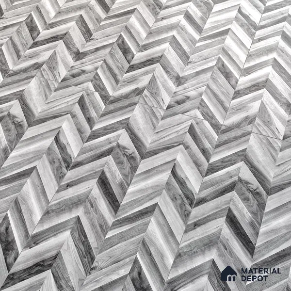 Wooden Wall & Floor Tile TL 05123 B Mokuzai Charcoal Mist 4 ft x 2 ft Vitrified Endless Matte Finish - 9 mm  | Suitable for Living Room, Bedroom & Bathroom