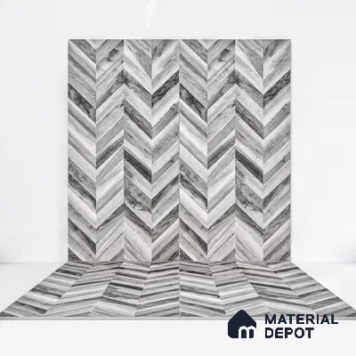 Wooden Wall & Floor Tile TL 05123 B Mokuzai Charcoal Mist 4 ft x 2 ft Vitrified Endless Matte Finish - 9 mm  | Suitable for Living Room, Bedroom & Bathroom