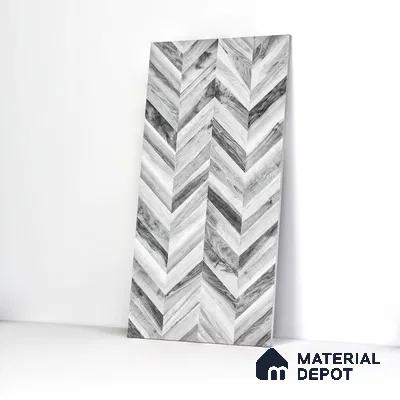 Wooden Wall & Floor Tile TL 05123 B Mokuzai Charcoal Mist 4 ft x 2 ft Vitrified Endless Matte Finish - 9 mm  | Suitable for Living Room, Bedroom & Bathroom