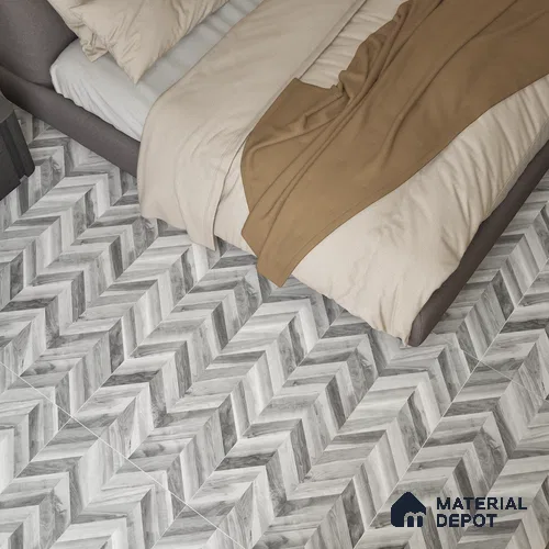 Wooden Wall & Floor Tile TL 05123 B Mokuzai Charcoal Mist 4 ft x 2 ft Vitrified Endless Matte Finish - 9 mm  | Suitable for Living Room, Bedroom & Bathroom