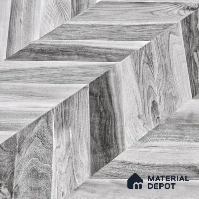 Wooden Wall & Floor Tile TL 05123 B Mokuzai Charcoal Mist 4 ft x 2 ft Vitrified Endless Matte Finish - 9 mm  | Suitable for Living Room, Bedroom & Bathroom