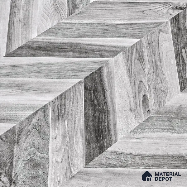 Wooden Wall & Floor Tile TL 05123 B Mokuzai Charcoal Mist 4 ft x 2 ft Vitrified Endless Matte Finish - 9 mm  | Suitable for Living Room, Bedroom & Bathroom