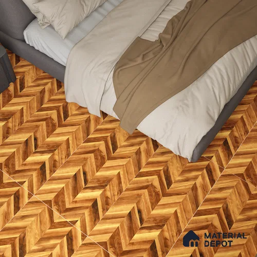Wooden Wall & Floor Tile TL 05123 Mokuzai Sienna Timber 4 ft x 2 ft Vitrified Endless Matte Finish - 9 mm | Suitable for Living Room, Bedroom & Bathroom