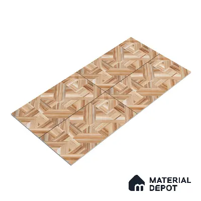 Wooden Wall & Floor Tile TL 05166 Mokuzai Tawny Grain 4 ft x 2 ft Vitrified Laminate Matte Finish - 9 mm  | Suitable for Living Room, Bedroom & Bathroom