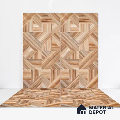 Wooden Wall & Floor Tile TL 05166 Mokuzai Tawny Grain 4 ft x 2 ft Vitrified Laminate Matte Finish - 9 mm  | Suitable for Living Room, Bedroom & Bathroom