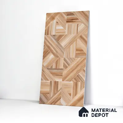 Wooden Wall & Floor Tile TL 05166 Mokuzai Tawny Grain 4 ft x 2 ft Vitrified Laminate Matte Finish - 9 mm  | Suitable for Living Room, Bedroom & Bathroom
