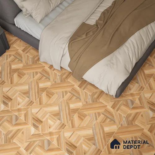 Wooden Wall & Floor Tile TL 05166 Mokuzai Tawny Grain 4 ft x 2 ft Vitrified Laminate Matte Finish - 9 mm | Suitable for Living Room, Bedroom & Bathroom