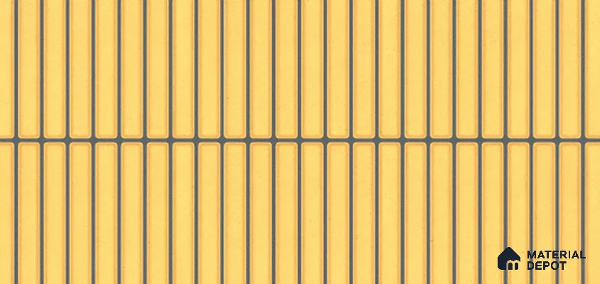 Faux Subway Wall Tile TL 10772 Citrine Yellow Highlighter 2 ft x 1 ft Glossy Finish Ceramic Tile - 9 mm | Please Expect a Slight Variation of Pattern