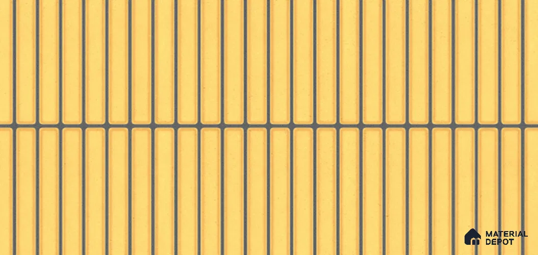 Faux Subway Wall Tile TL 10772 Citrine Yellow Highlighter 2 ft x 1 ft Glossy Finish Ceramic Tile - 9 mm | Please Expect a Slight Variation of Pattern